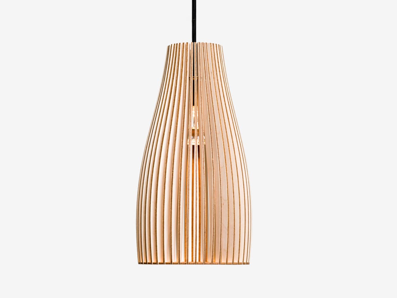 Ena Pendellampe en Bois, Lampe Suspendue, Bois