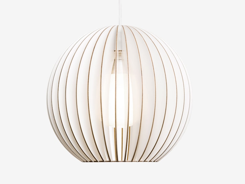 AION wood lamp, wood pendant lights, lampshade image 1