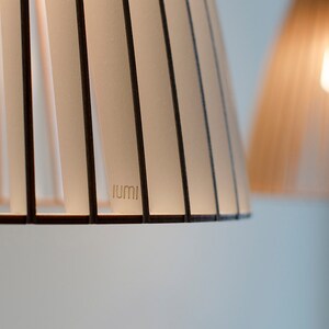 TEIA wood pendant light, woodlamp, lampshade birch image 3