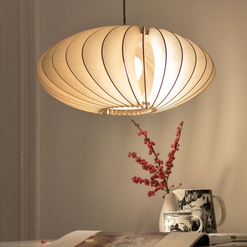 NEFI pendant light, wood lamps, hanging lamps, pendant lampshades image 5