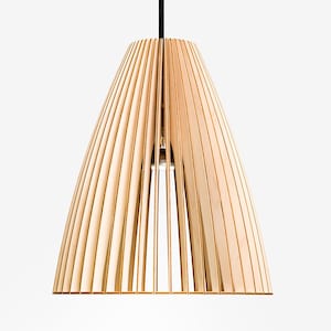 TEIA wood pendant light, woodlamp, lampshade birch image 1