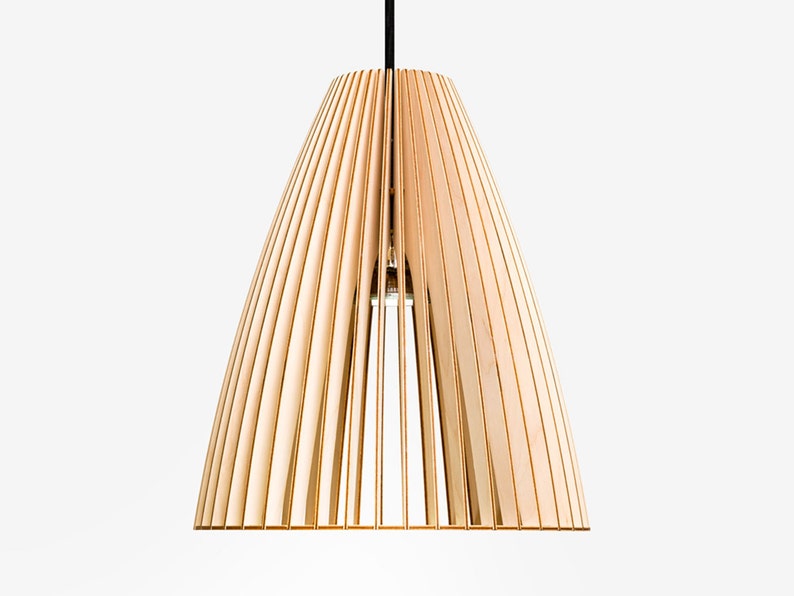 TEIA wood pendant light, woodlamp, lampshade birch image 1