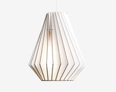 Lampe à bois HEKTOR, émaillée colorée