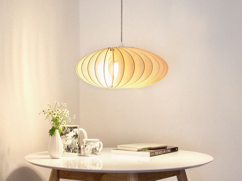 NEFI pendant light, wood lamps, hanging lamps, pendant lampshades image 2