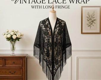 Multicolor Tassel Patchwork Shawl Cape Wrap, V-Neck Tulle Evening Accessory Fast shipping