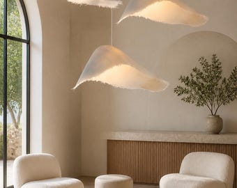 Nordischer Wabi-Sabi Kronleuchter, Retro Beleuchtungskörper, Wabi-Sabi Leuchte, Deko-Kronleuchter, Kunst-Deko-Lampe