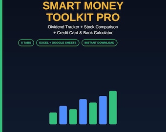 Dividend Income Tracker Spreadsheet | Passive Income Planner Excel & Google Sheets | Stock Comparison Credit Card Calculator Download