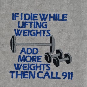 Personalized Weightlifting Towel: Gym Sweat Towel, Fitness Gift