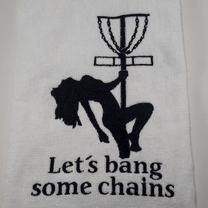 Personalized Disc Golf Towel: Embroidered Gift for Disc Golfer