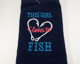 Common Carp Angling hand towel personalised with name or club