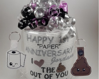 Personalized 1st Anniversary Toilet Paper: First Paper Adult Humor Gift