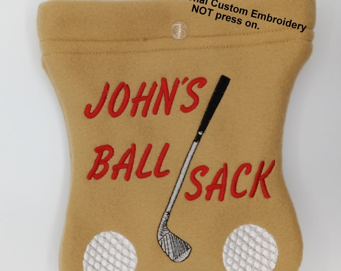 GOLF BALL BAG - Hilarious fun useful Father's day golfing gift - Personalized Golf gift for men - Fun adult gift mature - golf course fun