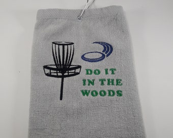Disc Golf Towel - Custom Personalized Embroidered Disc Golfer Towel - Monogrammed Sports Towel - Frisbee Golf Gift - Funny