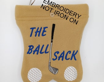 GOLF BALL BAG - Ball sack - Fun useful gift - Custom made personalized - Funny golf gift - Golf gift for men - Golf Fathers day - Adult golf