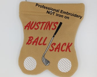 Golf Gifts for Men Funny, Embroidery Golf Ball Bag, Custom Golf Balls, Personalized Funny, Gift for Him Golf, Custom Golf Ball Sacks