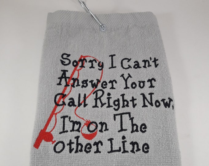 Gift for fisherman, Personalized free, Fishing towel funny useful gift, Custom embroidered towel with a snarky sense of humor. Fishing gift