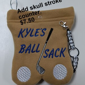 GOLF BALL BAG Ball sack Useful Fathers Day gift Personalized Funny golfing Golfers for men Birthday outdoor sports humor adult image 9