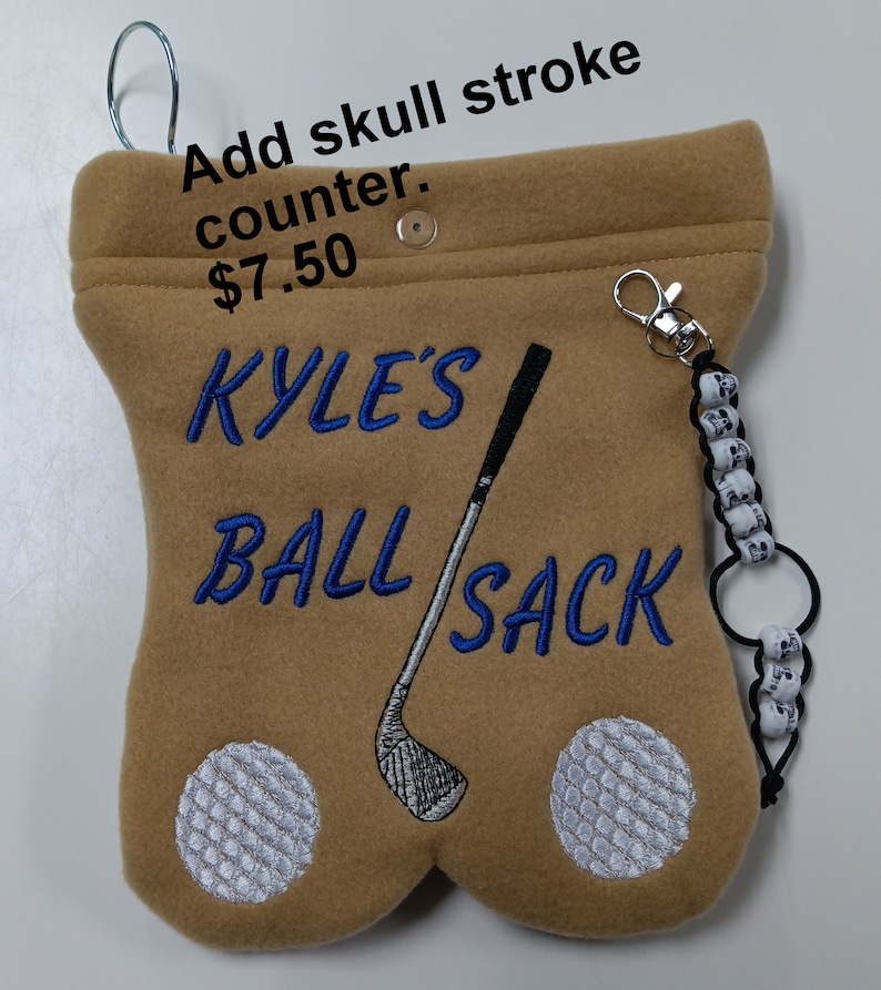 GOLF BALL BAG Ball sack Useful Fathers Day gift Personalized Funny golfing Golfers for men Birthday outdoor sports humor adult image 9