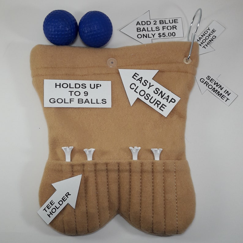 GOLF BALL BAG Ball sack Fun useful gift Embroidered Etsy