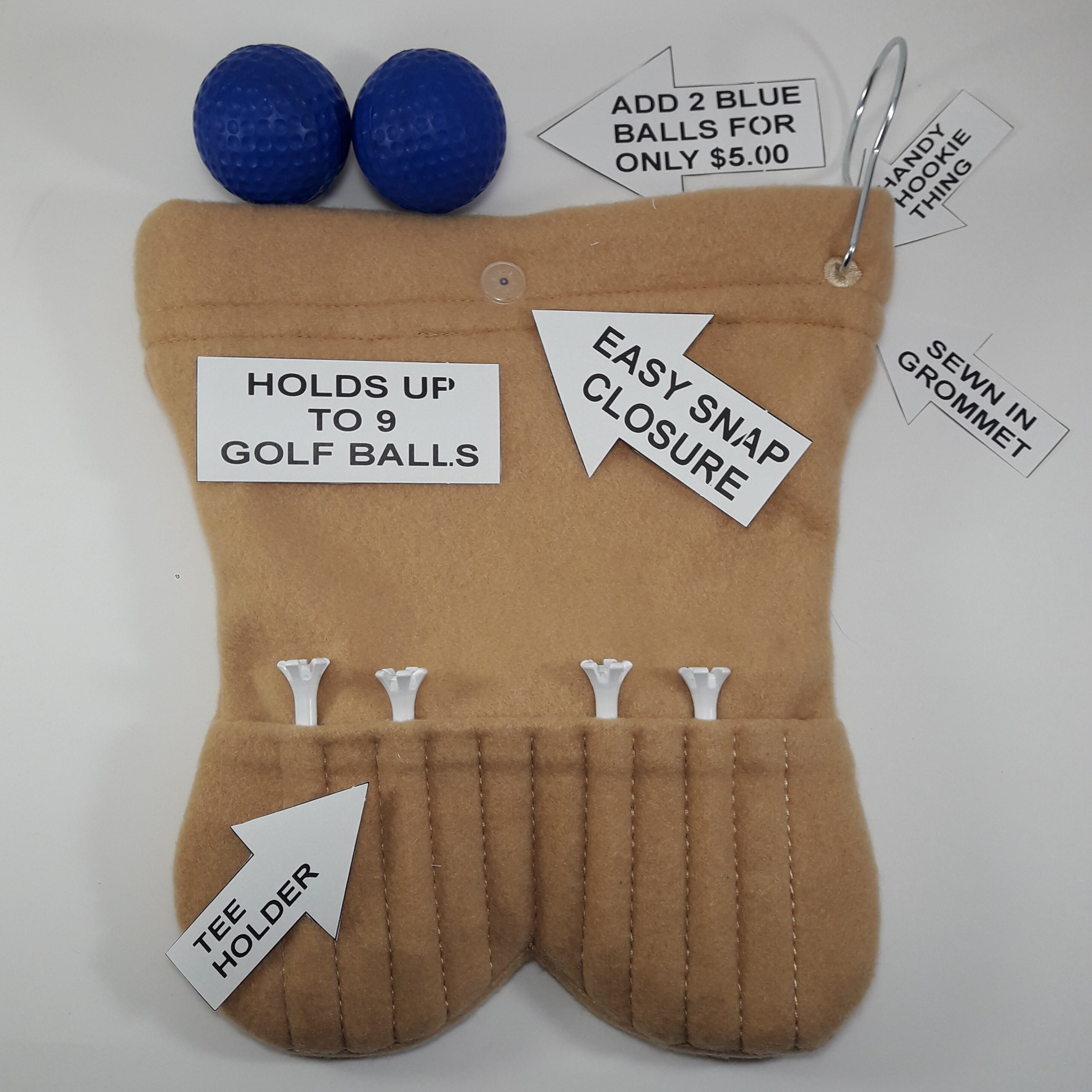 GOLF BALL BAG Ball sack Fun useful gift Embroidered Etsy