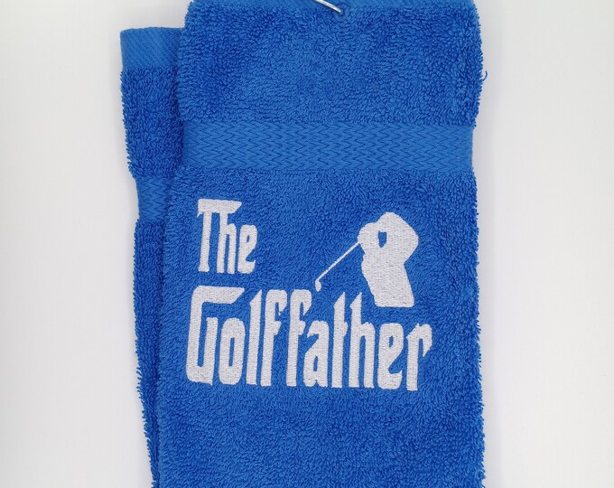 Father's day useful golf gift,  Embroidered personalized golf father towel, Bachelor party wedding gifts, Funny gag gift for sports dad