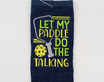 Personalized Pickleball Towel: Pickle ball embroidered Gift,