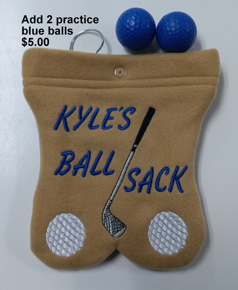 GOLF BALL BAG Ball sack Useful Fathers Day gift Personalized Funny golfing Golfers for men Birthday outdoor sports humor adult image 8