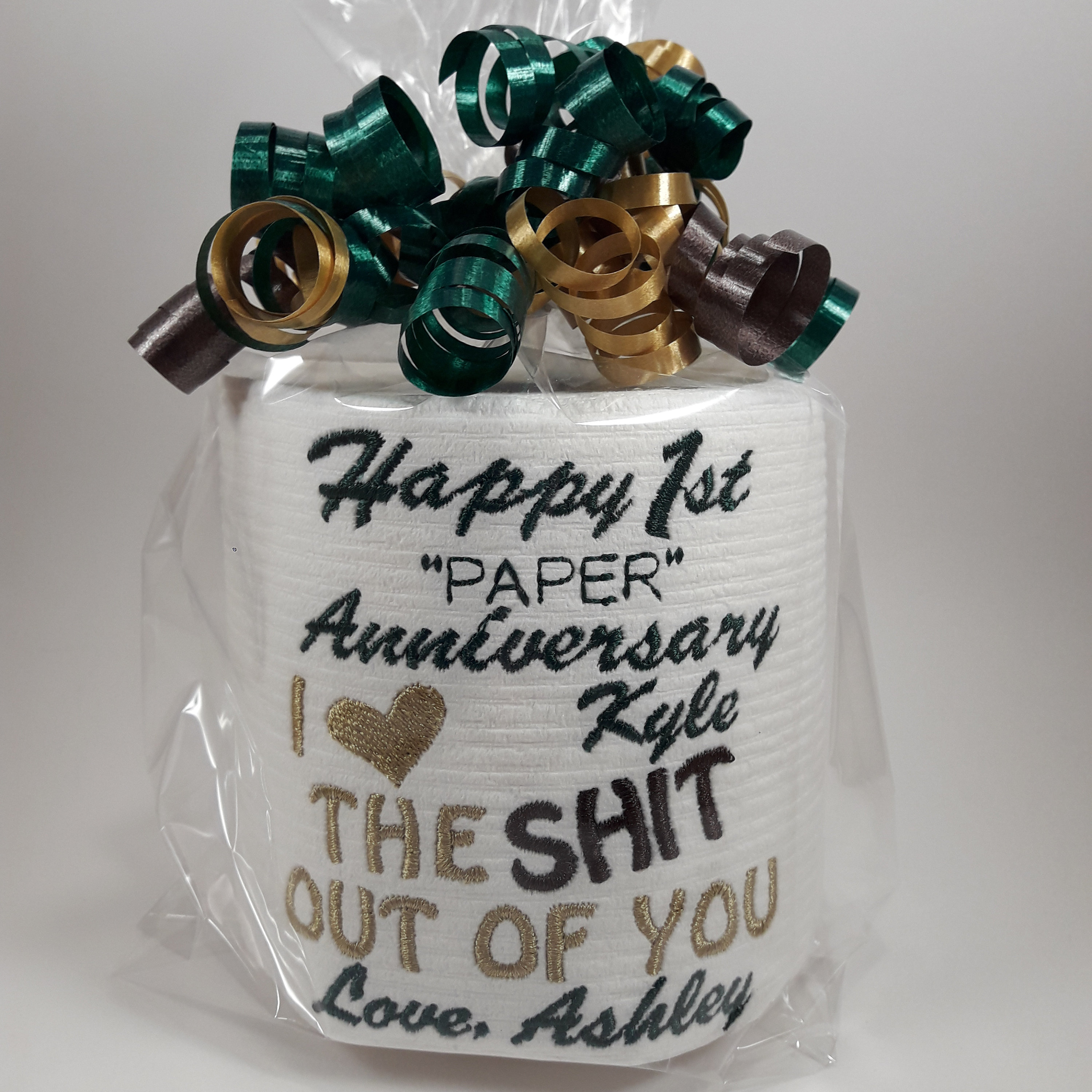 Anniversary 1st Anniversary - paper themed gift box idea for husband  Toilet…  Paper wedding anniversary gift, Paper gifts anniversary, 1 year anniversary  gifts