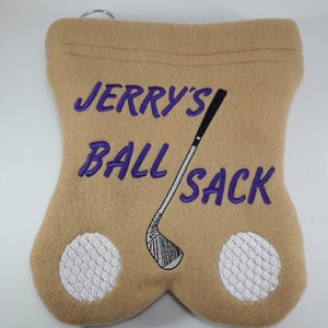 GOLF BALL BAG Ball sack Useful Fathers Day gift Personalized Funny golfing Golfers for men Birthday outdoor sports humor adult image 5