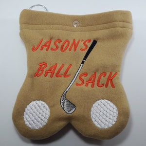 GOLF BALL BAG Ball sack Useful Fathers Day gift Personalized Funny golfing Golfers for men Birthday outdoor sports humor adult image 6