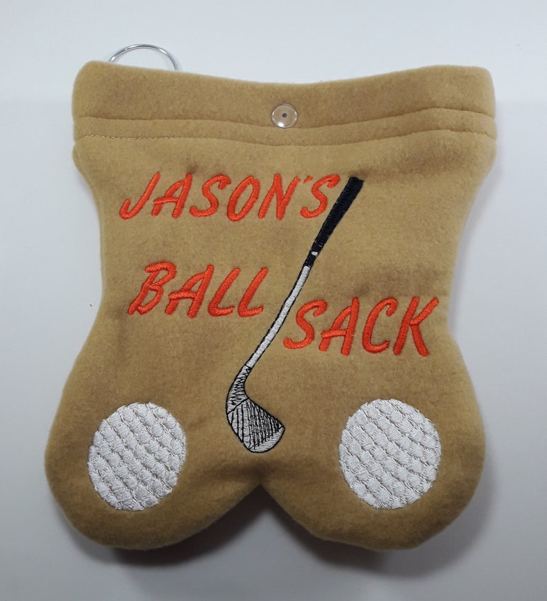 GOLF BALL BAG Ball sack Useful Fathers Day gift Personalized Funny golfing Golfers for men Birthday outdoor sports humor adult image 6