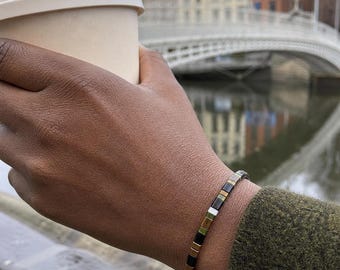 Bracelet Miyuki Tila, noir et bronze – Dublin