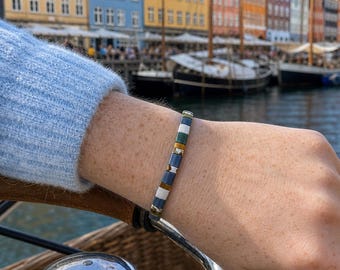 Bracelet Miyuki Tila, ardoise et ivoire – Copenhague
