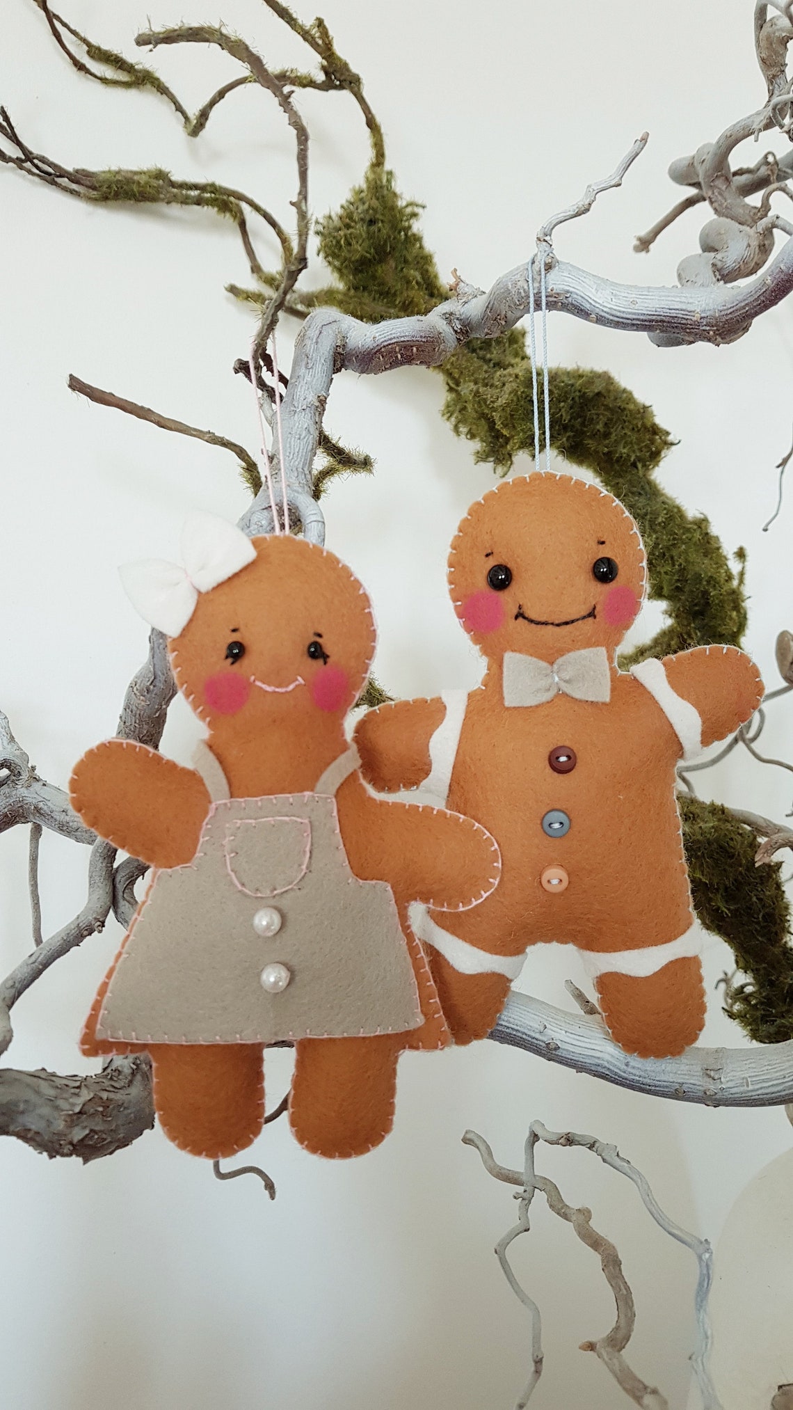 PDF Sewing Pattern Gingerbread Man & Gingerbread Woman Etsy