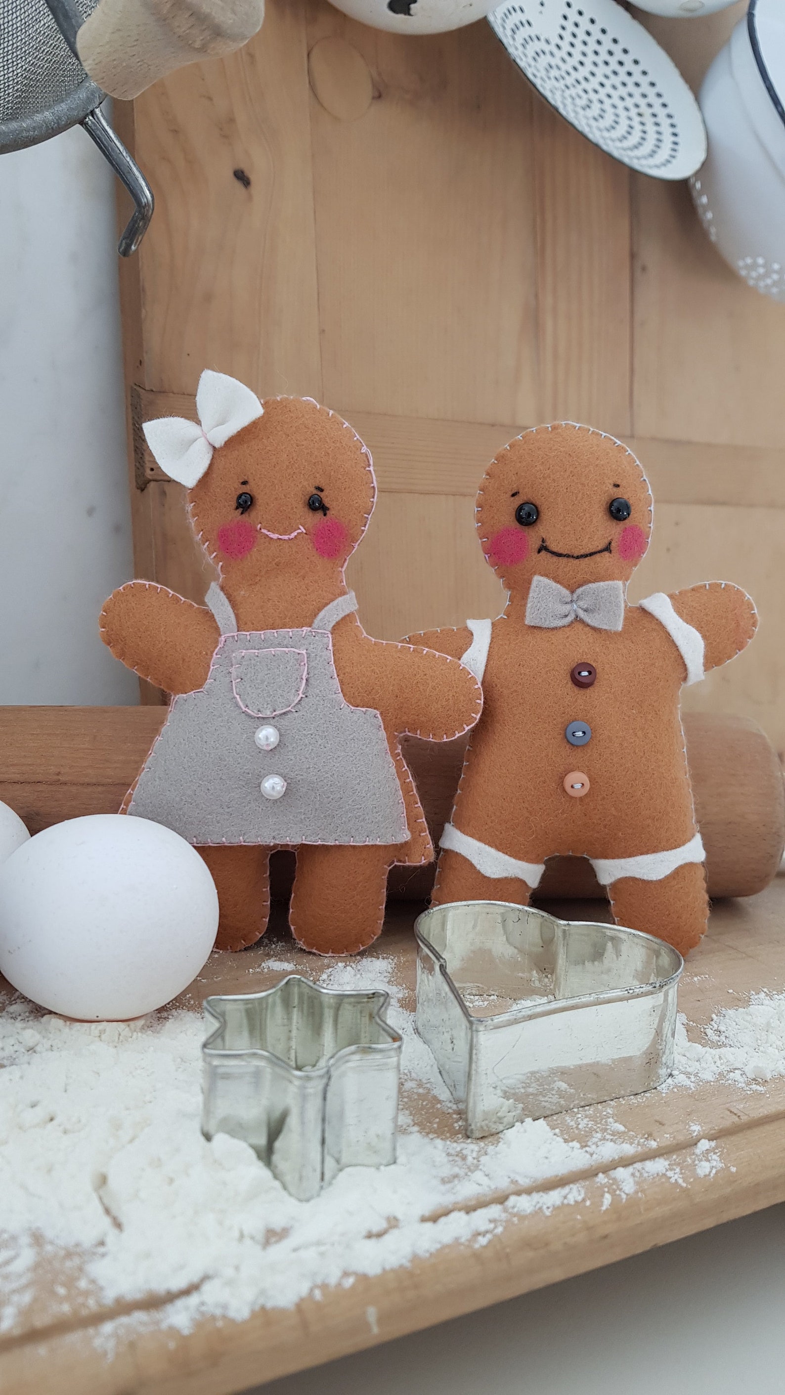 PDF Sewing Pattern Gingerbread Man & Gingerbread Woman Etsy