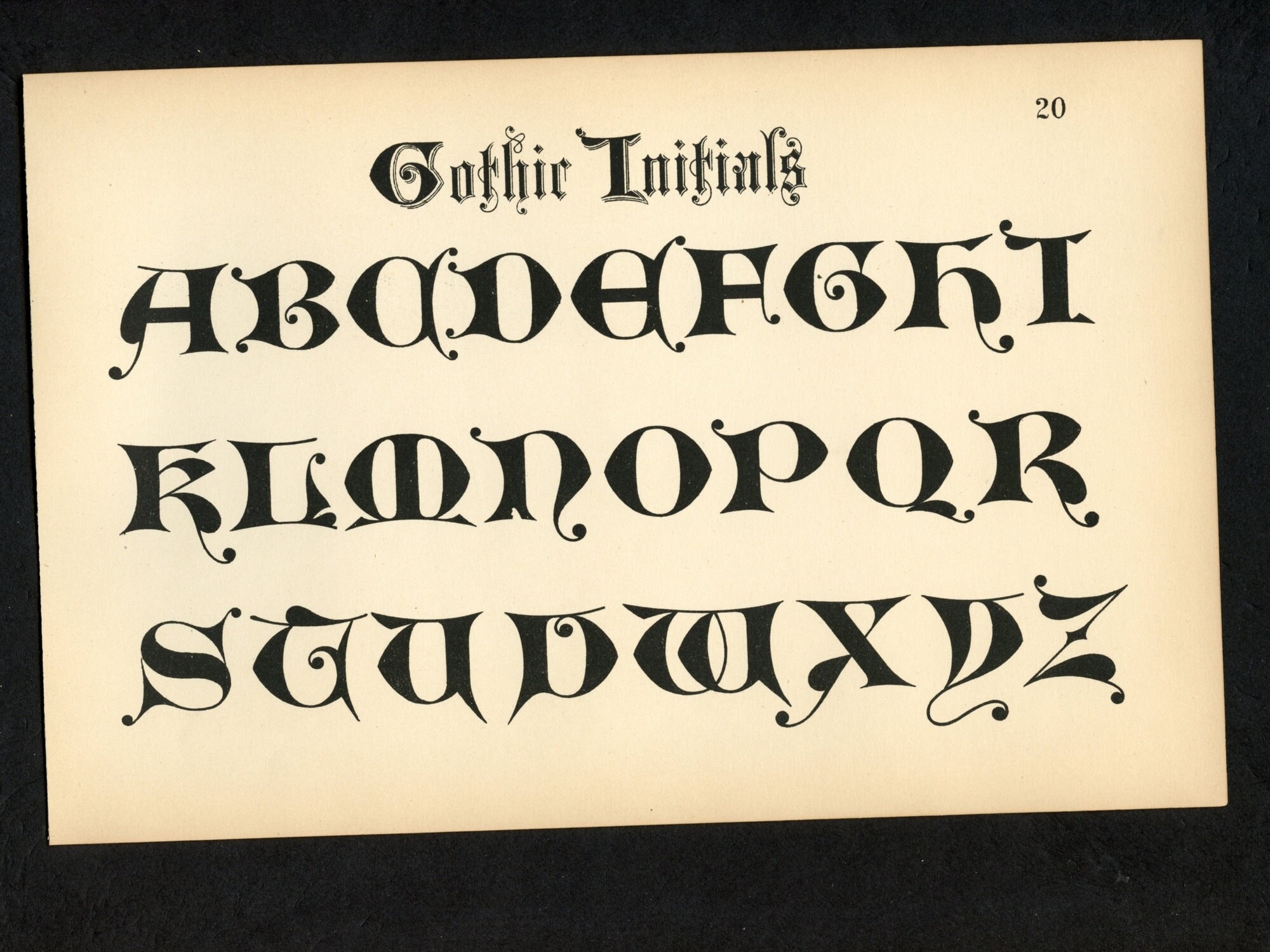 Gothic Calligraphy Alphabet