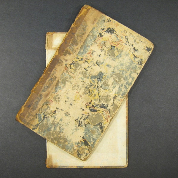 Antique Book Covers - 18th century Book Boards - Heavily Aged - Paper Craft Supply Journal Altered Books