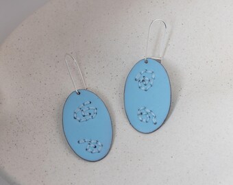 Vitreous enamel earrings