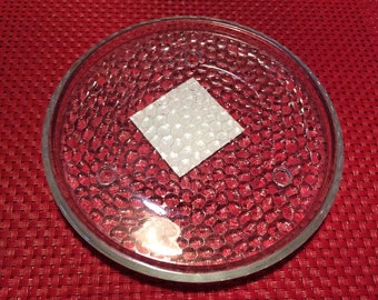 Succulent Plant Clear Hammered Saucer