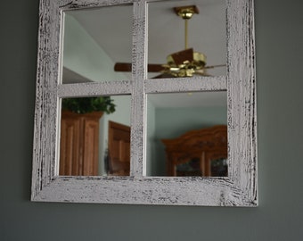 Barnwood Window Mirror 4 Panes