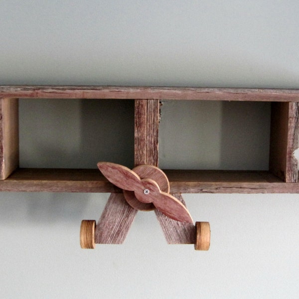 Barnwood Bi- Plane Shelf