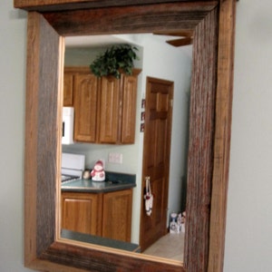 Barnwood Mirror with Shelf on top image 4