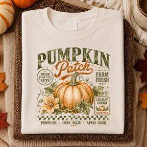 Retro Pumpkin Patch PNG, Trendy Fall Sublimation Design, Vintage Autumn Shirt PNG, Distressed Pumpkin PNG, Farmhouse Fall Pumpkin Design