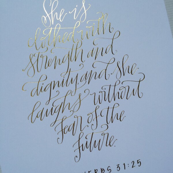 Proverbs 31 Gold Foil Print