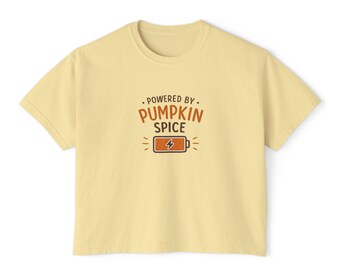 Powered by Pumpkin Spice-Boxy tee