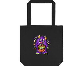 Here for the Candy Purple Monster Trick-or-Treat Bag