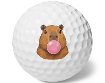 Capy Bubble Gum-Golf Balls, 6pcs