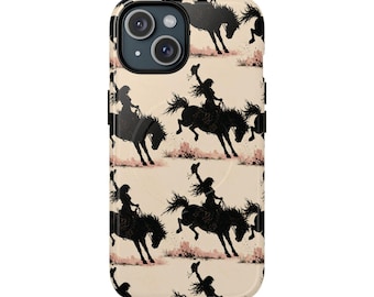 Cowgirl Silhouette Tough Magnetic iPhone Case