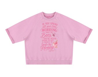 Dolly Bees and Honey Vintage Wash Boxy Short Sleeve Sweatshirt