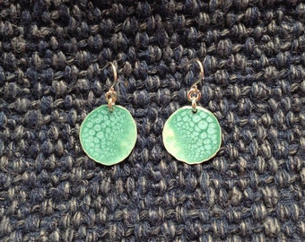 Recycled aluminium Blue earrings. Light weight and non tarnish